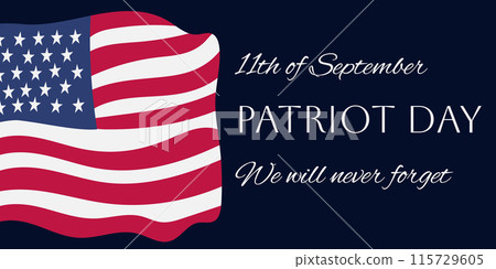 American Patriot day poster with US flag 115729605