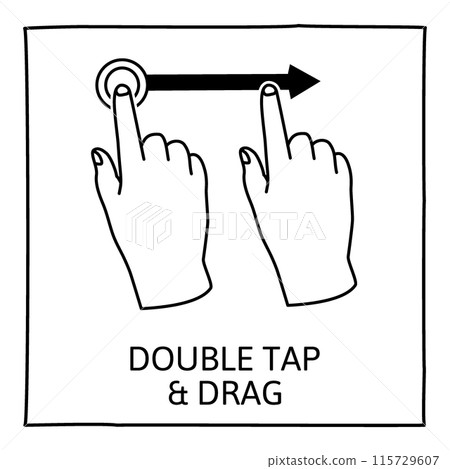 Doodle gesture icon Doodle gesture icon 115729607