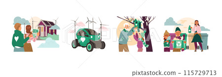 People Character Care of Nature and Environment Vector Set People Character Care of Nature and Environment Vector Set 115729713