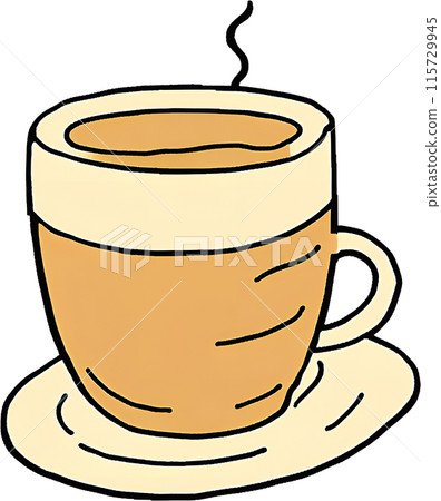 手繪簡單的咖啡杯 115729945