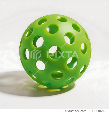 Pickleball ball on white background 115730268