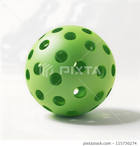 Pickleball ball on white background 115730274