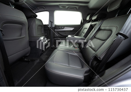 Back car leather seat with open armrest Back car leather seat with open armrest 115730437