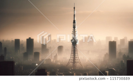 Tokyo Tower at dusk Tokyo Tower at dusk 115730889