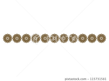 Beige floral lace pattern lines 115731581