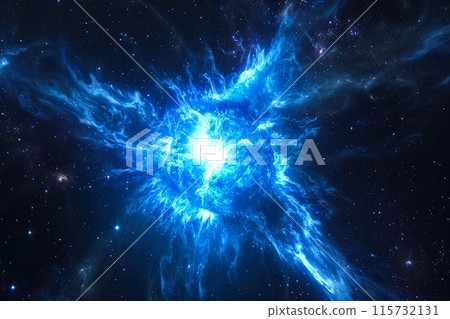 Heavenly Blast: Electric Blue Nova in Space 115732131