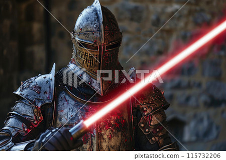 Futuristic Twist on Medieval Knight 115732206