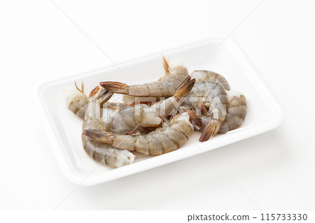 Vannamei shrimp on white background 115733330