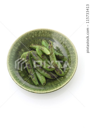 烤豌豆 Oribe 烤盤俯視圖 烤豌豆 Oribe 烤盤俯視圖 115733413