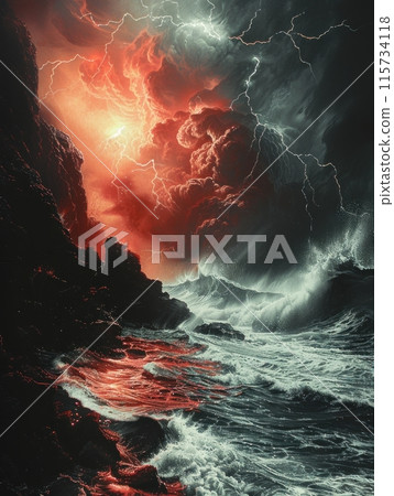 volcano in the ocean volcano in the ocean 115734118