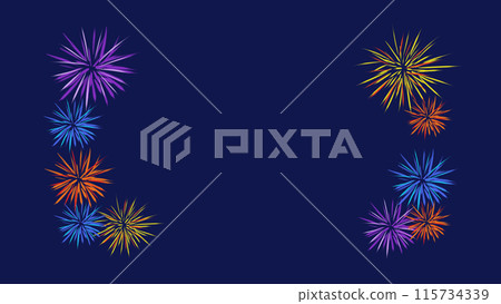 Fireworks frame (night sky background) Fireworks frame (night sky background) 115734339