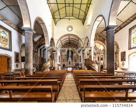 Interior of Sao Pedro church, Igreja de Sao Pedro in Faro, Portugal. Interior of Sao Pedro church, Igreja de Sao Pedro in Faro, Portugal. 115734814