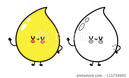 Funny cute happy Drop of urine characters bundle set. Vector hand drawn cartoon kawaii character illustration icon. Cute Drop of urine. Outline cartoon illustration for coloring book Funny cute happy Drop of urine characters bundle set. Vector hand drawn cartoon kawaii character illustration icon. Cute Drop of urine. Outline cartoon illustration for coloring book 115734895