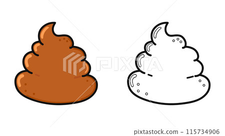 Funny cute happy Turd characters bundle set. Vector hand drawn cartoon kawaii character illustration icon. Cute Turd. Outline cartoon illustration for coloring book Funny cute happy Turd characters bundle set. Vector hand drawn cartoon kawaii character illustration icon. Cute Turd. Outline cartoon illustration for coloring book 115734906
