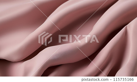 Close-up of rayon fabric, showcasing its silky, soft texture, ideal for conveying comfort and elegance in various apparel and textile applications. AI Generated 115735166