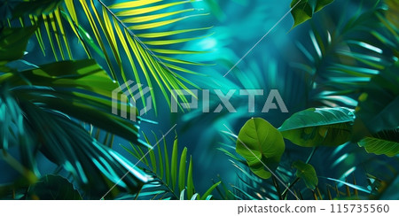Tropical leaves background. Perfect for nature designs. 115735560