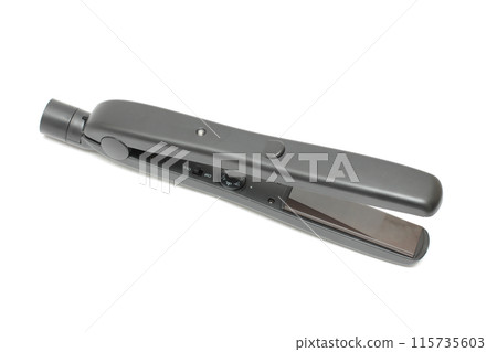 Hair iron for straightening on white background 115735603