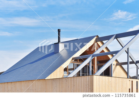 Building with a chimney roof, house with a chimney, image material Building with a chimney roof, house with a chimney, image material 115735861
