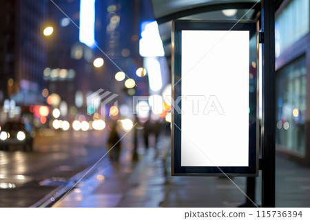 mocap of the City billboard at night 115736394