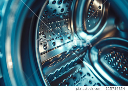Macro Shot: Drum Inside Washing Appliance Macro Shot: Drum Inside Washing Appliance 115736854