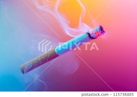 Environmental Statement: Crushed Cigarette on Color 115736885