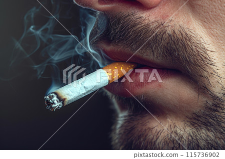Exploring the Ritual: Cigarette Close-up 115736902