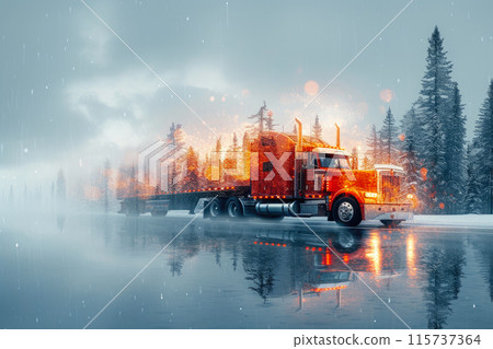 Majestic Miles: American Trucking Double Exposure 115737364