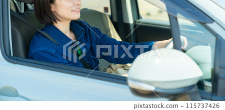 一個女人在開車 一個女人在開車 一個女人在開車 115737426