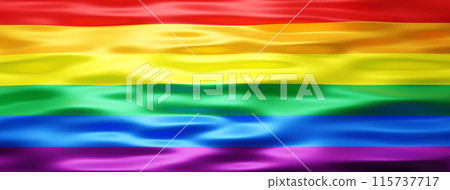 Rainbow pride flag texture background 3D render 115737717