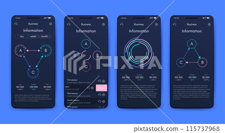 Vector graphics infographics with mobile phone. Template for creating mobile applications, workflow layout, diagram, banner, web design, business reports Vector graphics infographics with mobile phone. Template for creating mobile applications, workflow layout, diagram, banner, web design, business reports 115737968