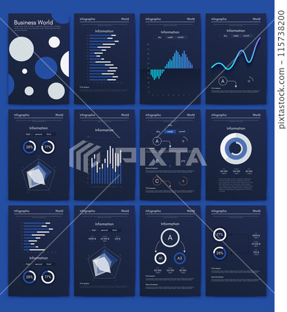 Vector graphics infographics with mobile phone. Template for creating mobile applications, workflow layout, diagram, banner, web design, business reports 115738200
