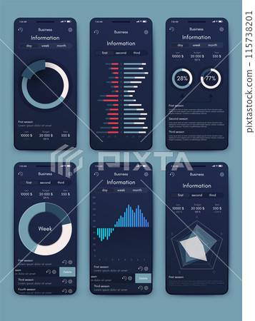 Vector graphics infographics with mobile phone. Template for creating mobile applications, workflow layout, diagram, banner, web design, business reports Vector graphics infographics with mobile phone. Template for creating mobile applications, workflow layout, diagram, banner, web design, business reports 115738201
