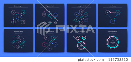 Vector graphics infographics with mobile phone. Template for creating mobile applications, workflow layout, diagram, banner, web design, business reports 115738210