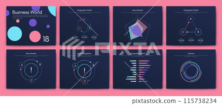 Vector graphics infographics with mobile phone. Template for creating mobile applications, workflow layout, diagram, banner, web design, business reports 115738234