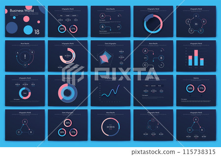 Vector graphics infographics with mobile phone. Template for creating mobile applications, workflow layout, diagram, banner, web design, business reports 115738315