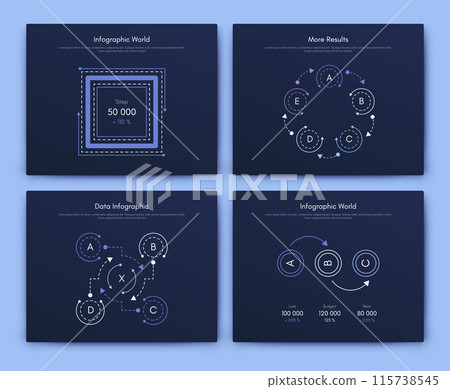 Vector graphics infographics with mobile phone. Template for creating mobile applications, workflow layout, diagram, banner, web design, business reports 115738545