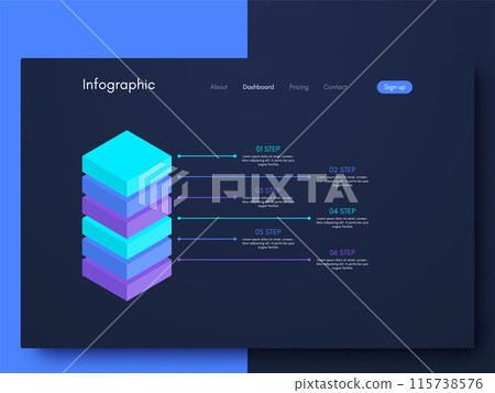 Modern infographic vector elements for business brochures. Use in website, corporate brochure, advertising and marketing. Pie charts, line graphs Modern infographic vector elements for business brochures. Use in website, corporate brochure, advertising and marketing. Pie charts, line graphs 115738576