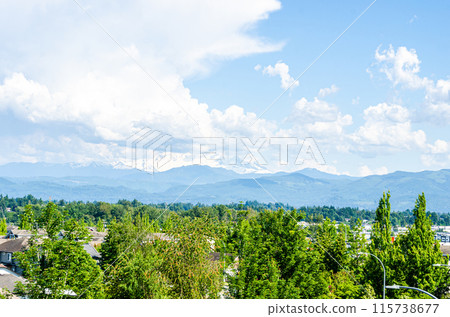 Mt. Baker visible from Abbotsford, BC, Canada 115738677
