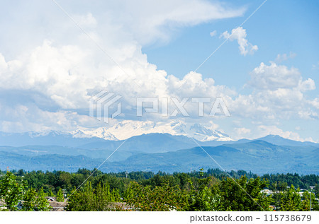 Mt. Baker visible from Abbotsford, BC, Canada 115738679