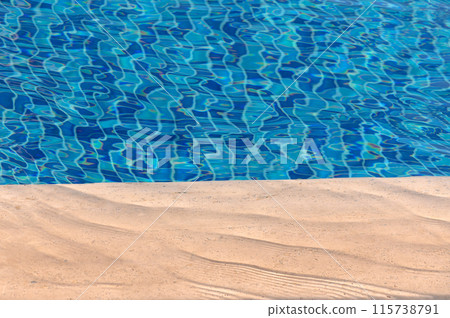 Blue water. Background. Rest in the pool. Pure water. Waves. Blue background.2 Blue water. Background. Rest in the pool. Pure water. Waves. Blue background.2 115738791
