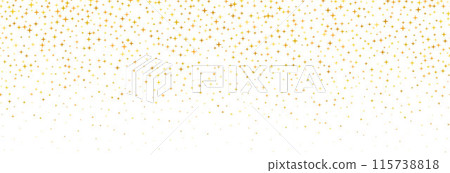 Gold falling down confetti background. Repeated golden dotted glitter pattern. Yellow, orange and golden dots wallpaper. Celebration Christmas, New Year or birthday party decoration backdrop. Vector Gold falling down confetti background. Repeated golden dotted glitter pattern. Yellow, orange and golden dots wallpaper. Celebration Christmas, New Year or birthday party decoration backdrop. Vector 115738818