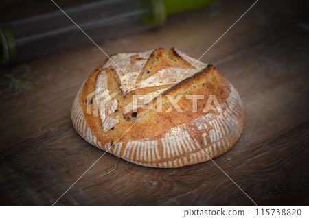 Close-up of bread on table Close-up of bread on table 115738820