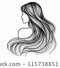 Long-haired women 115738851