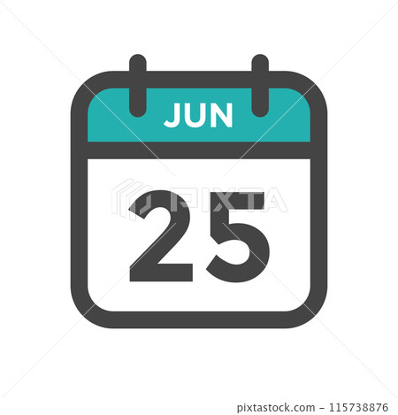 June 25 Calendar Day or Calender Date for Deadlines or Appointment June 25 Calendar Day or Calender Date for Deadlines or Appointment 115738876