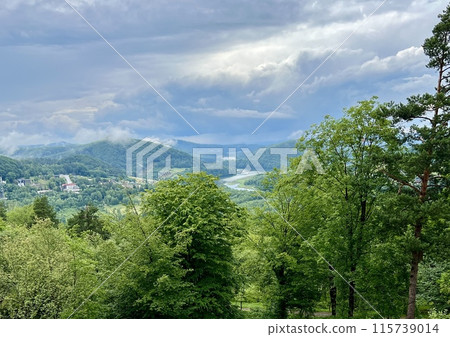 Lake Solina is a largest in Poland water reservoir surrounded by a characteristic landscape of mountains covered with forest and plenty of beaches with tourist infrastructure. 115739014