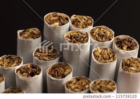 dangerous to health tobacco leaves for smoking in a cigarette 115739120