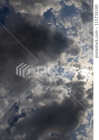 cloudy weather sky with clouds of white and gray cloudy weather sky with clouds of white and gray 115739180