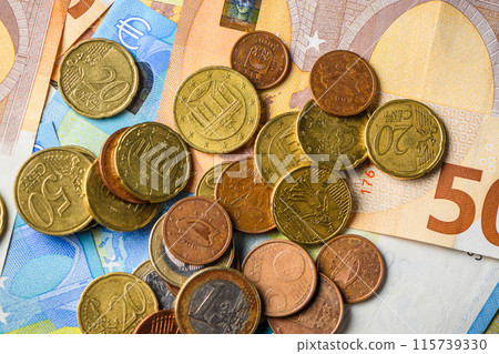 euro money stacks and bills 1 euro money stacks and bills 1 115739330