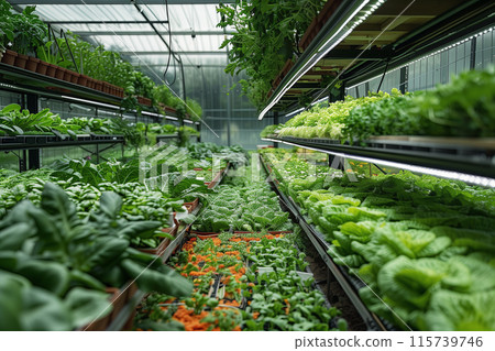 A modern and advanced greenhouse for growing green salads A modern and advanced greenhouse for growing green salads 115739746
