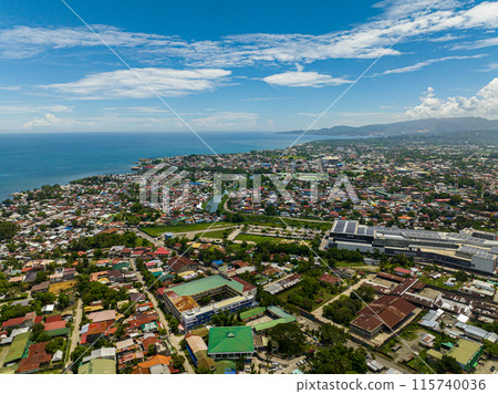 Iligan City in Northern Mindanao, Philippines. Cityscape. 115740036